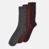 Pier One 3Pack - Sokken - Dark Green/Orange/Bordeaux