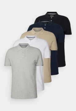 Pier One 5 Pack - Poloshirt - Black/Blue/Beige -Pier One Verkoop 1508a6a79962429e9c36e47aa305965a