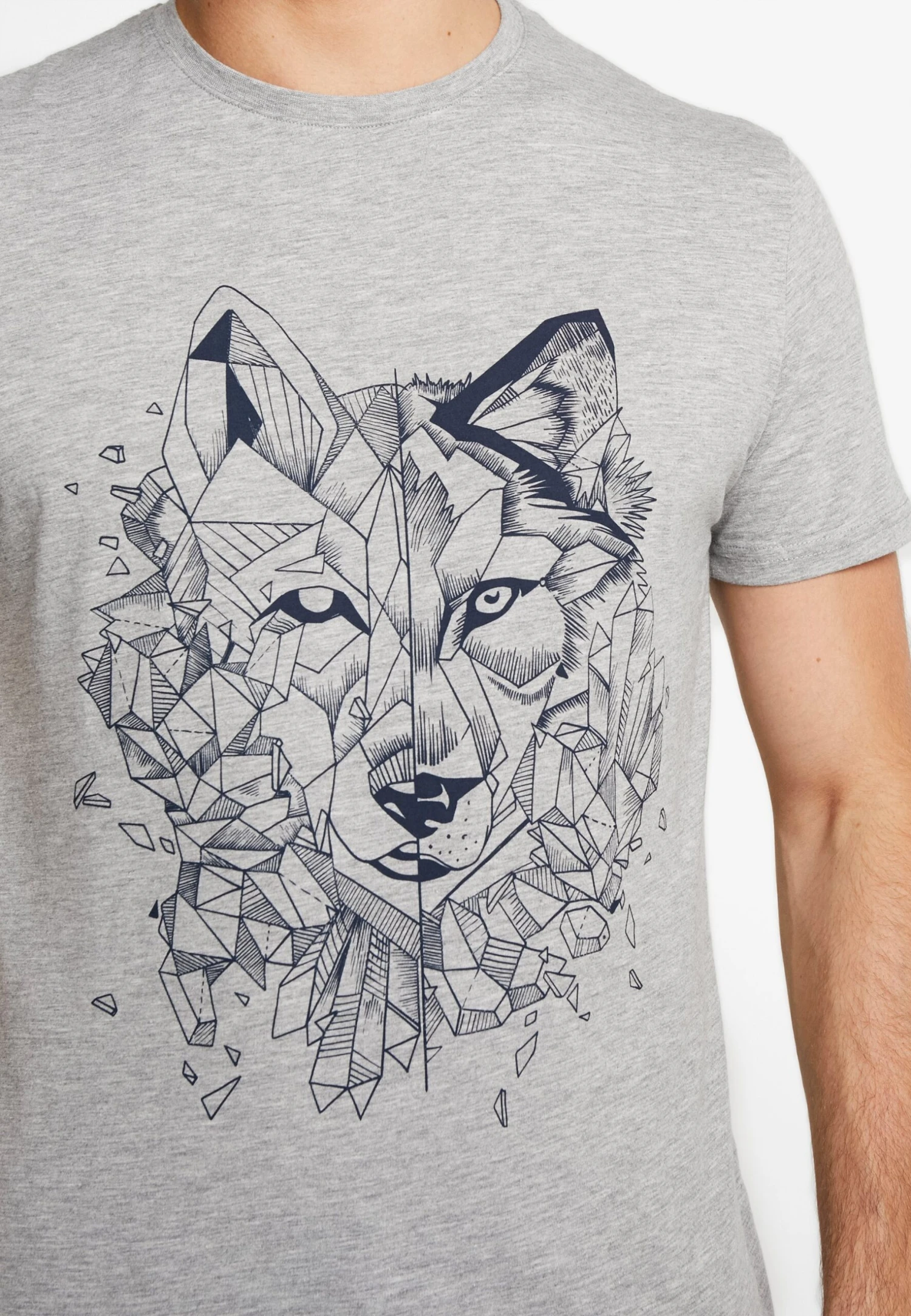 Pier One T-Shirt Print - Mottled Grey 6 Pier One T-Shirt Print - Mottled Grey - Afbeelding 6