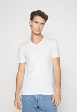 Pier One V Neck Bird Tonal 3 Pack - T-Shirt Basic - Light Brown/White/Dark Blue 12 Pier One V Neck Bird Tonal 3 Pack - T-Shirt Basic - Light Brown/White/Dark Blue -Pier One Verkoop 1f5463f9c0604b97998b18e77595bc5f