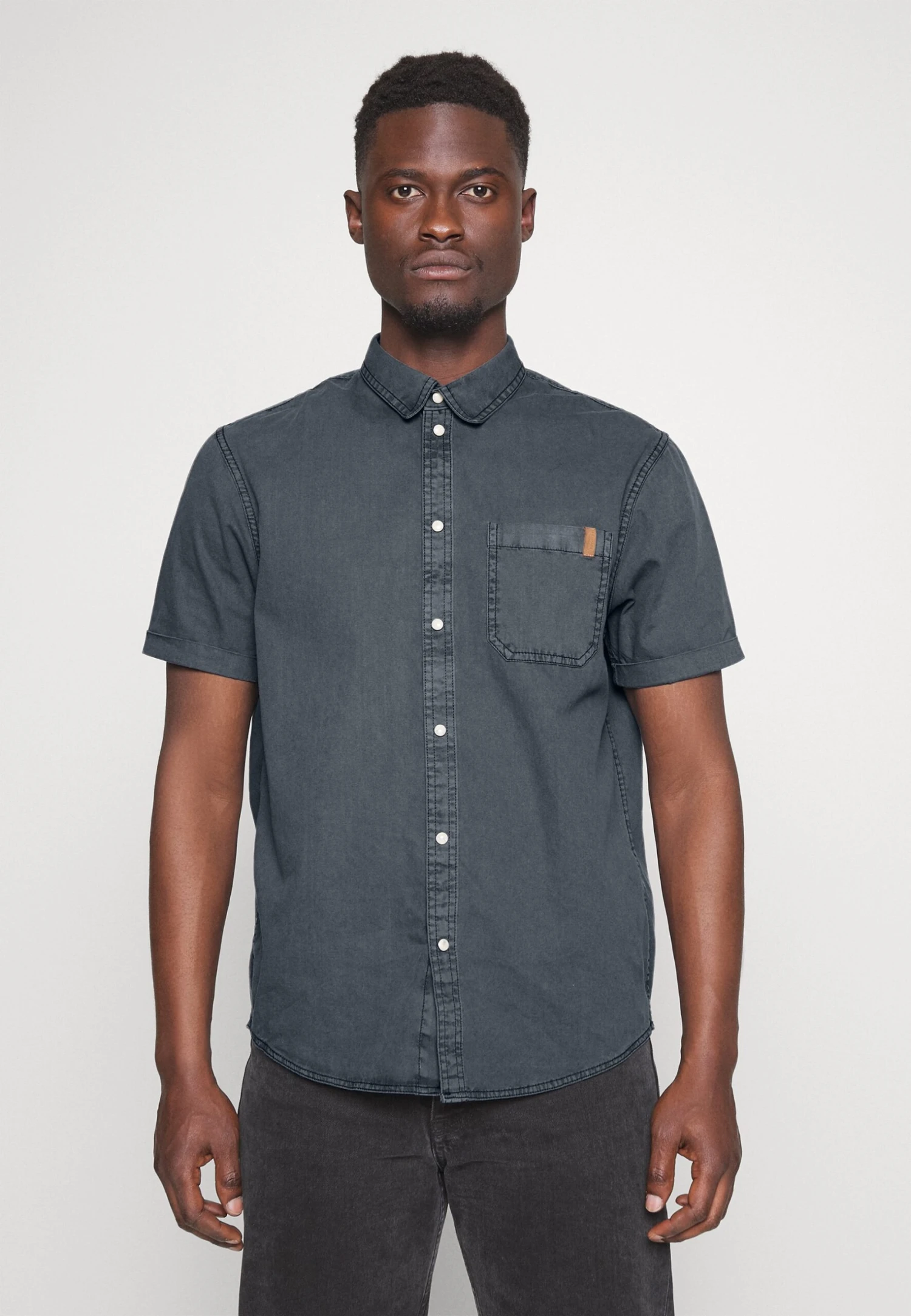 Pier One Overhemd - Blue-Grey 1 Pier One Overhemd - Blue-Grey