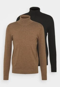 Pier One 2 Pack - Basic Turtleneck - Trui - Black/Mottled Brown -Pier One Verkoop 3122488e084f414d9b220d1f3fd8aecc