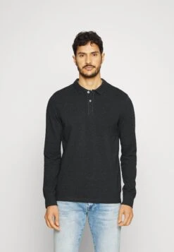 Pier One Long Sleeve 2 Pack- Poloshirt - Dark Grey/Khaki -Pier One Verkoop 61c36d2fe9404d06a651873e3825e3f3