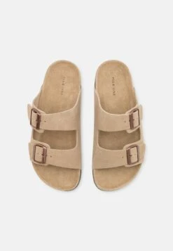Pier One Leather Unisex - Pantoffels - Beige -Pier One Verkoop 658db7c748df48419a27fd940a9ac1ce