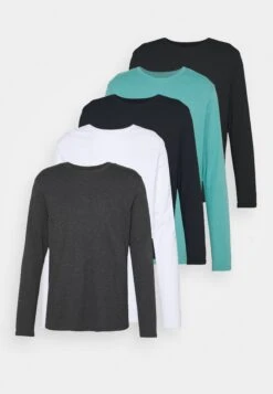 Pier One 5 Pack - Longsleeve - Dark Blue/Turquoise/White 12 Pier One 5 Pack - Longsleeve - Dark Blue/Turquoise/White -Pier One Verkoop 852b1adeb3684c1fb9aafb1a1a50eb45