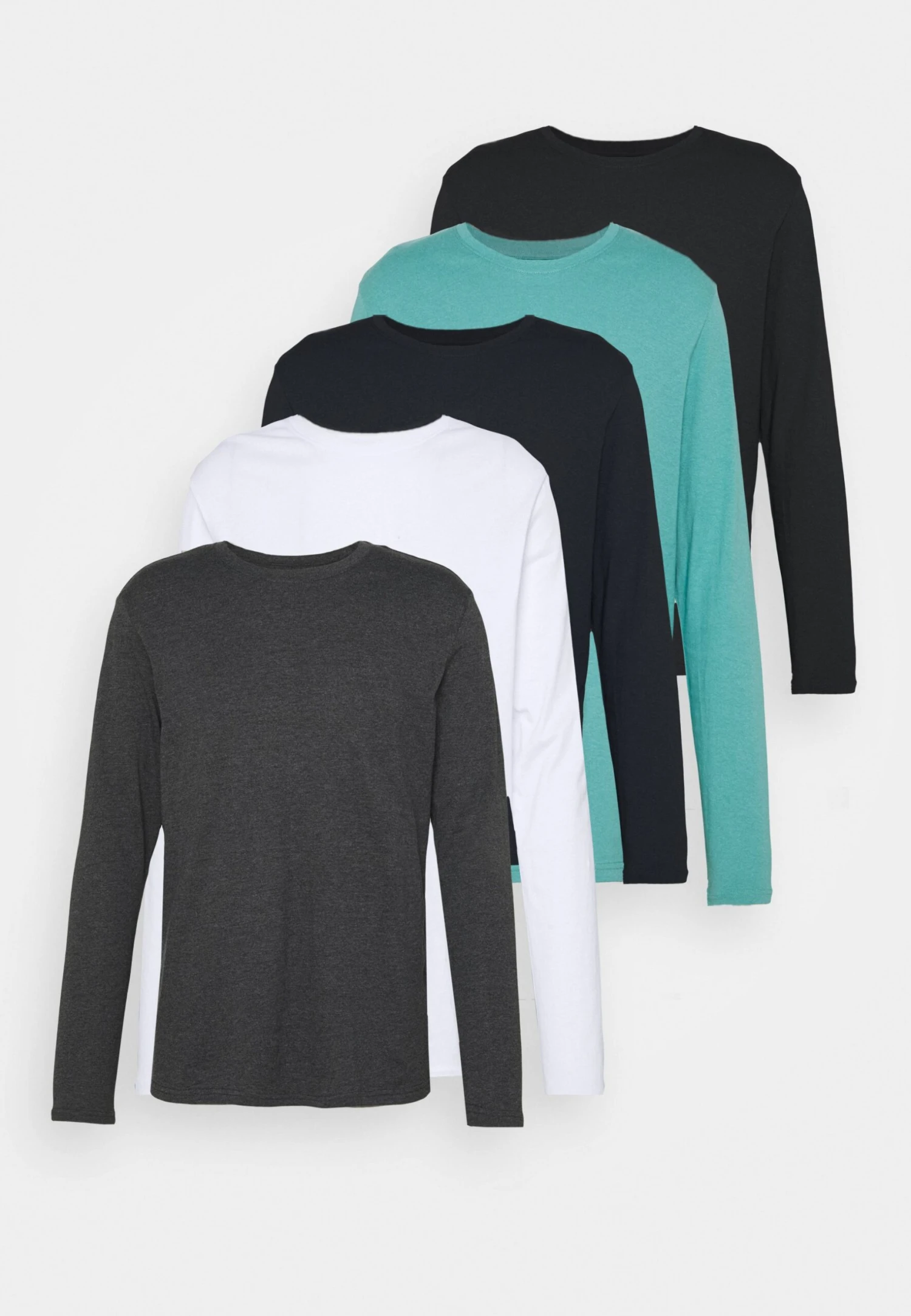 Pier One 5 Pack - Longsleeve - Dark Blue/Turquoise/White 6 Pier One 5 Pack - Longsleeve - Dark Blue/Turquoise/White - Afbeelding 6