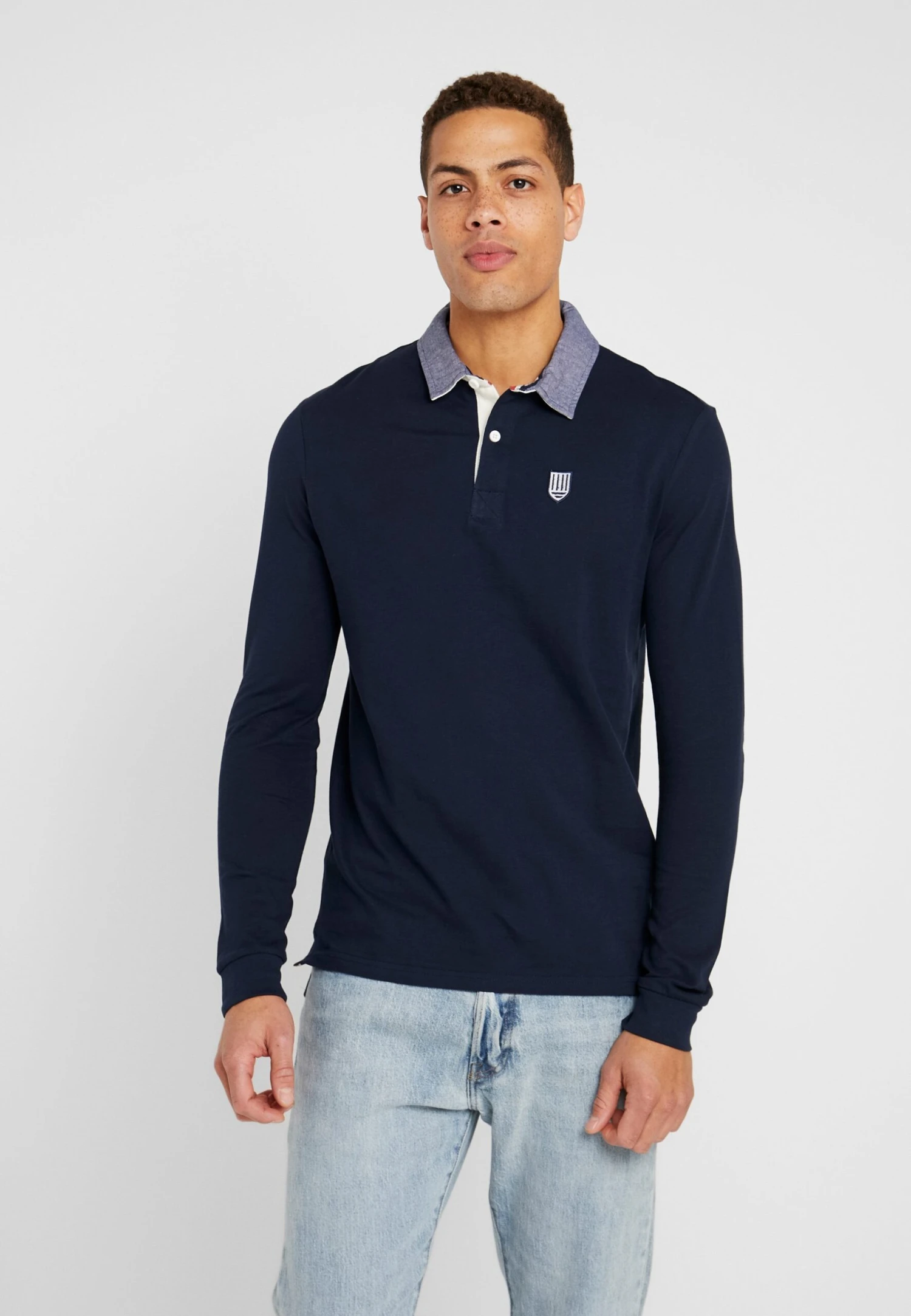 Pier One Collar Rugby - Poloshirt - Dark Blue 1 Pier One Collar Rugby - Poloshirt - Dark Blue