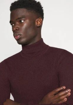 Pier One Muscle Fit Turtle - Trui - Mottled Bordeaux -Pier One Verkoop 87bc9746f3cd48c78886c3726b9971e1