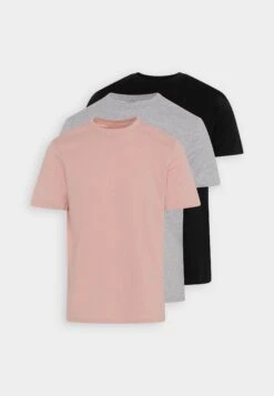 Pier One 3 Pack - T-Shirt Basic - Mottled Light Grey/Pink/Black 13 Pier One 3 Pack - T-Shirt Basic - Mottled Light Grey/Pink/Black -Pier One Verkoop 99867f7702c549b5b66de9a87bff9eae