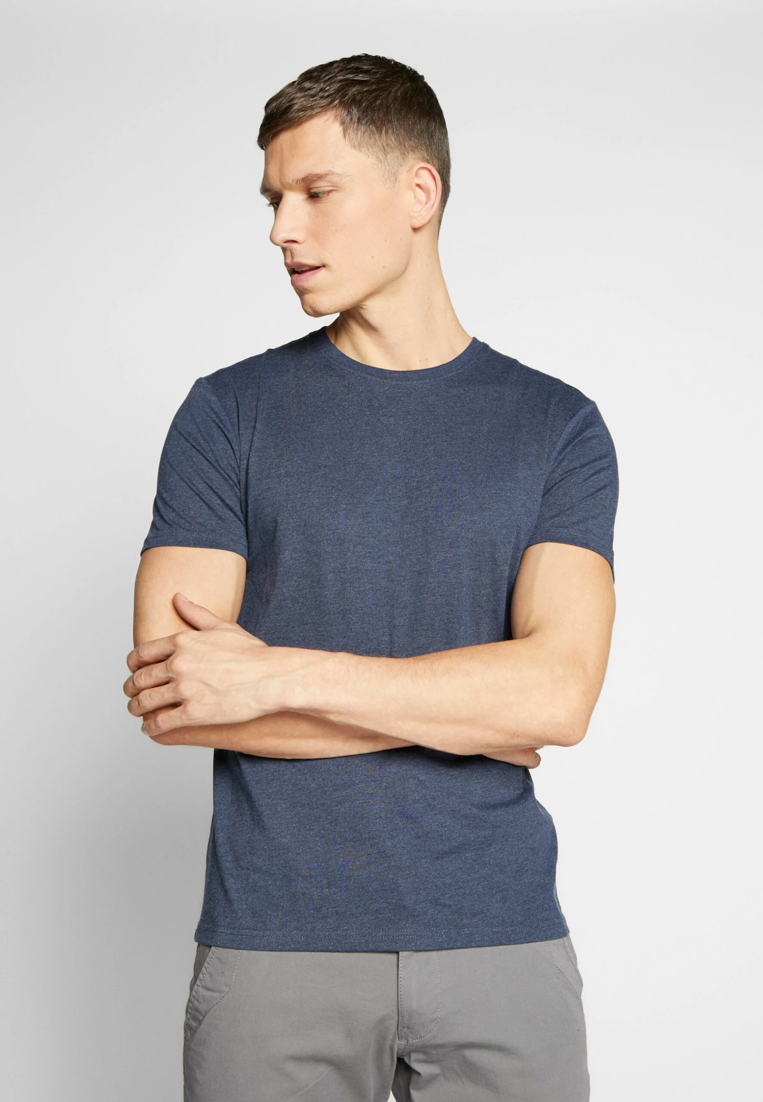 Pier One 3 Pack - T-Shirt Basic - Mottled Bordeaux/White/Blue 3 Pier One 3 Pack - T-Shirt Basic - Mottled Bordeaux/White/Blue - Afbeelding 3