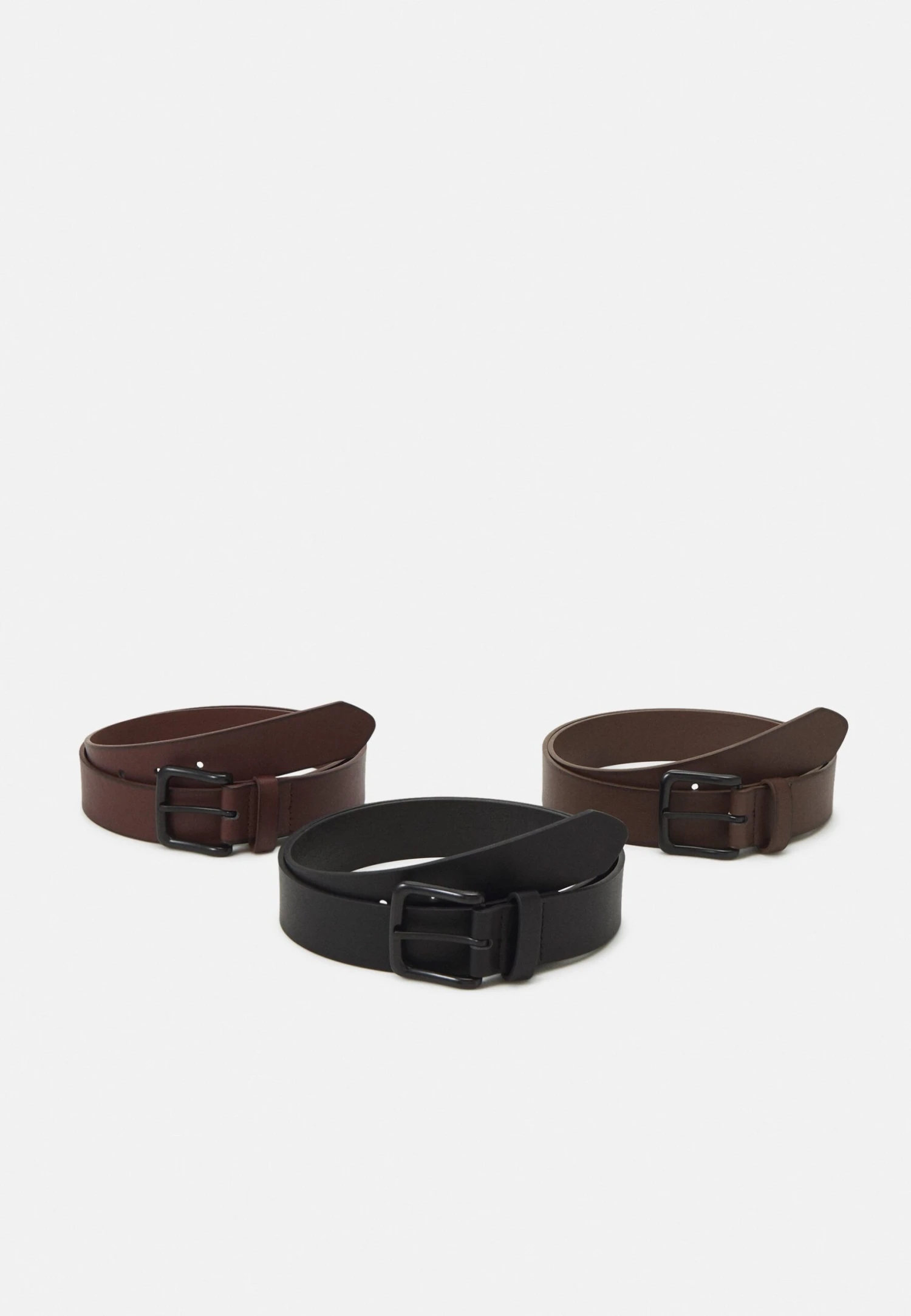 Pier One 3 Pack Unisex - Riem - Black/Brown/Dark Brown 1 Pier One 3 Pack Unisex - Riem - Black/Brown/Dark Brown