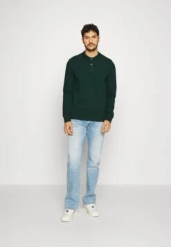 Pier One Long Sleeve 2 Pack- Poloshirt - Dark Grey/Khaki