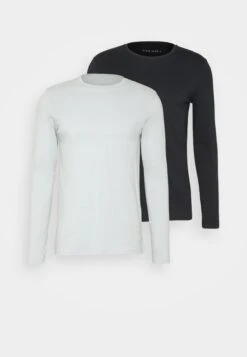 Pier One 2 Pack - Longsleeve - Light Blue/Dark Blue -Pier One Verkoop dc80738cde5f4337a9bcdc73cf9d8dc9