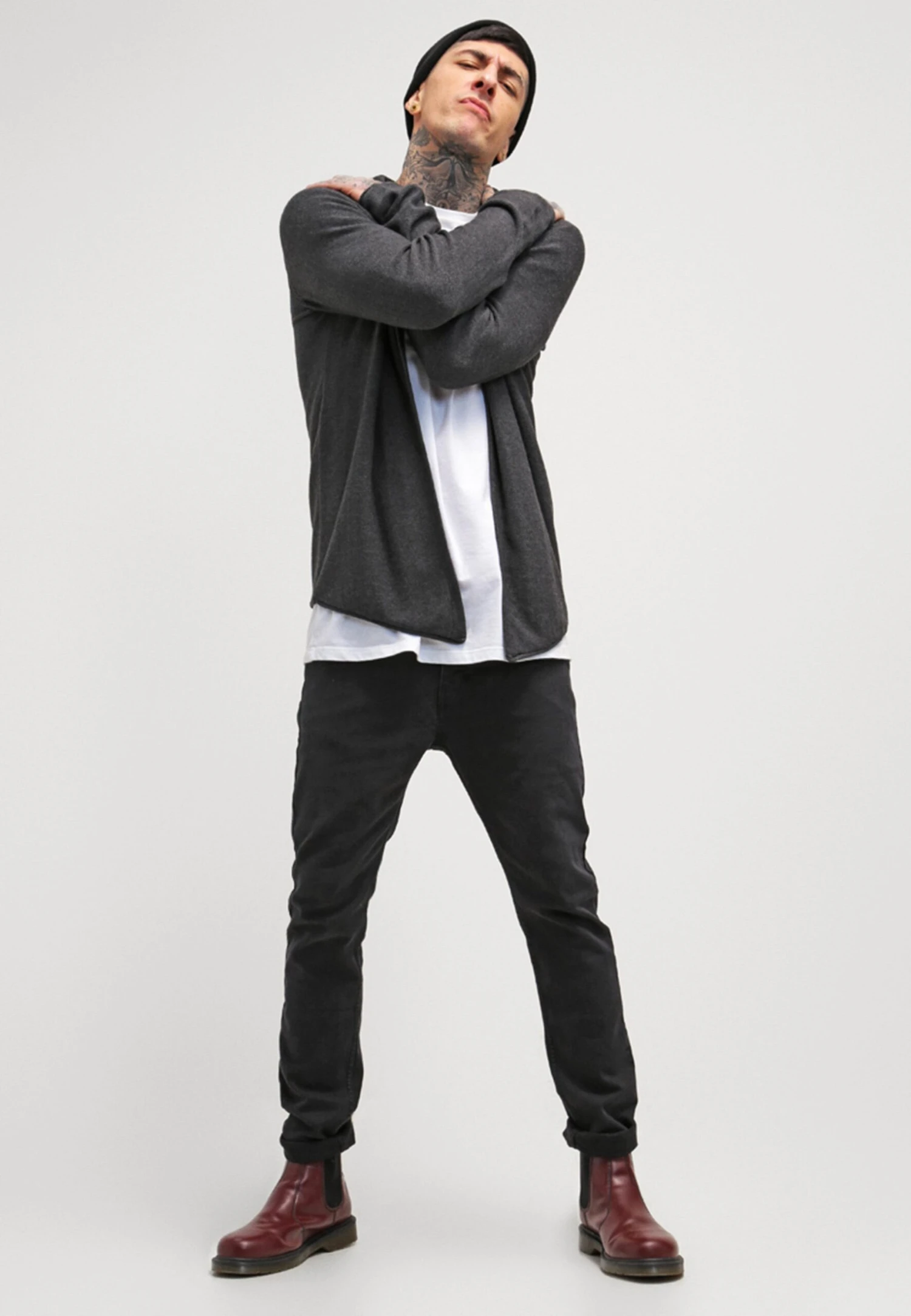 Pier One Vest - Mottled Dark Grey 2 Pier One Vest - Mottled Dark Grey - Afbeelding 2