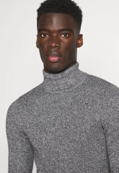 Pier One Muscle Fit Turtle - Trui - Mottled Grey -Pier One Verkoop e3c882d2274c45af8a9f7df902604a5f