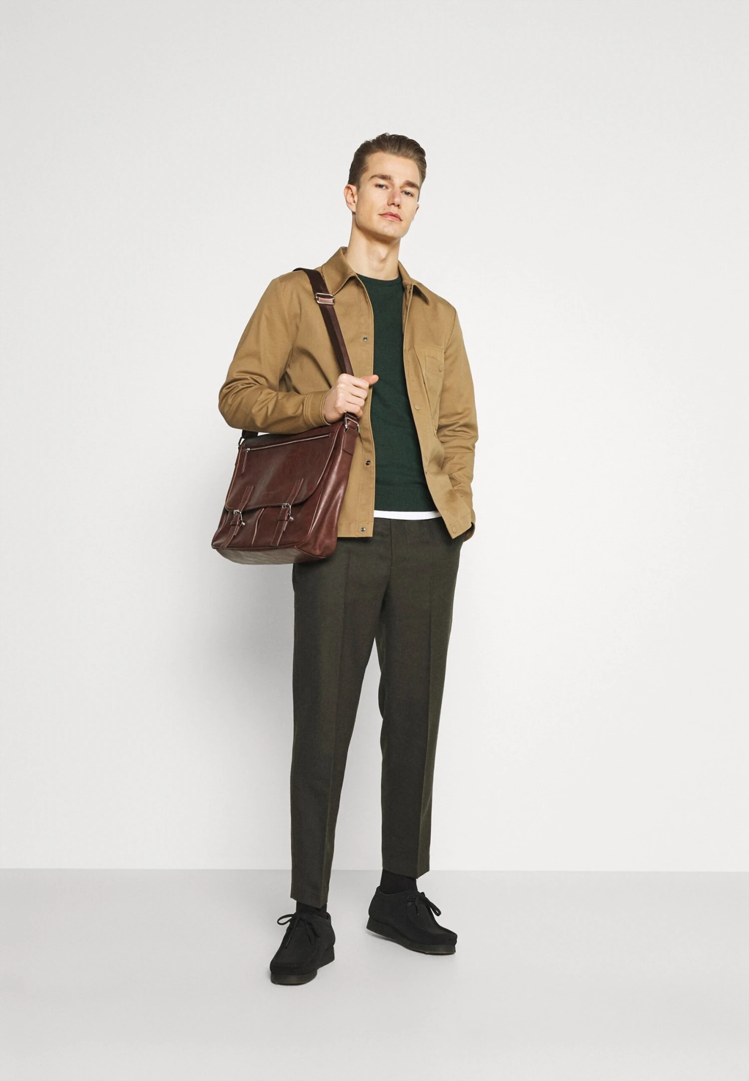 Pier One Basic Crewneck - Trui - Mottled Dark Green 2 Pier One Basic Crewneck - Trui - Mottled Dark Green - Afbeelding 2